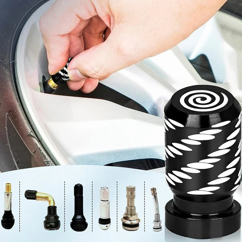 4Pcs Tire Valve Stem Cap Cover Metal Tire Air Caps Corrosion Resistant Leak-Proof Wheel Tyre Stem Covers for Car Motorcycle Bike Oasis Select