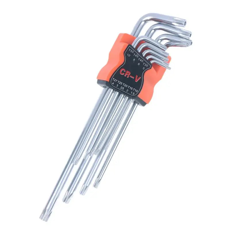9Pcs Torx Star Wrench Set Allen Keys Hexagon Spanner Dual End L Type Star Screwdriver Hand Repair Tools For DIY Home Repair Oasis Select A3