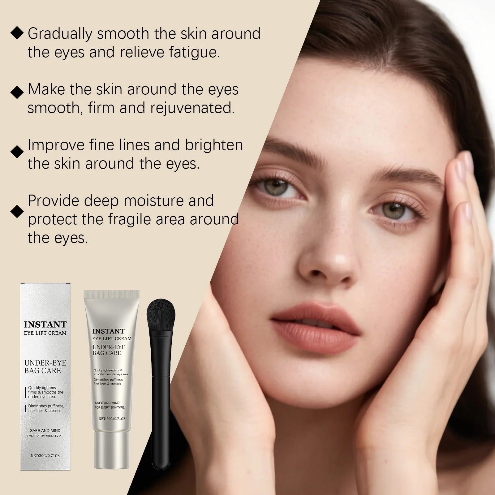 Hoygi Vitamin E Eye Cream – Firm, Lift & Reduce Dark Circles Eye Lift Cream Oasis Select
