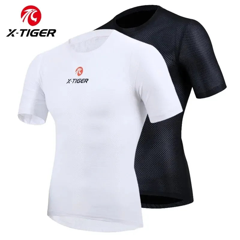 X-TIGER Men's Cycling Shirt Mesh Breathable Quick-drying Cycling Base Layers MTB Mountain Road Bicycle Undershirt Oasis Select