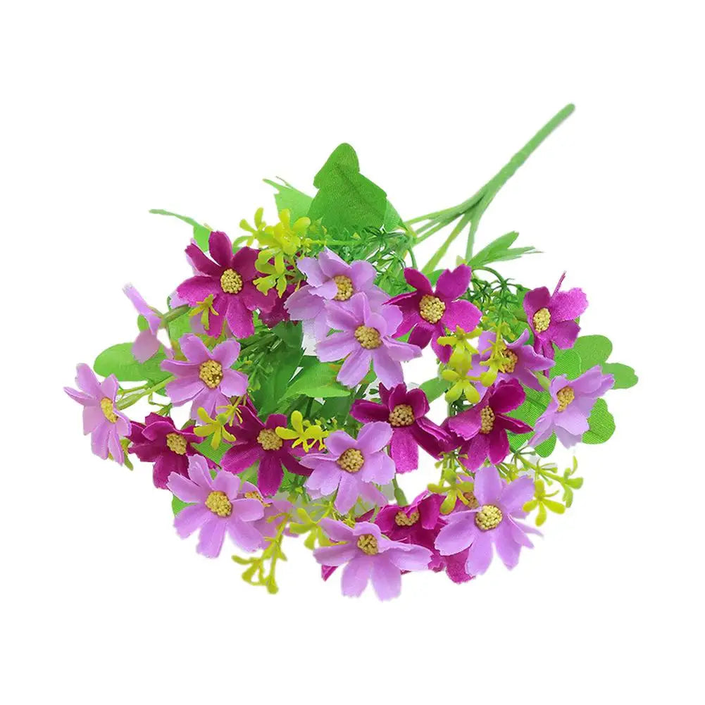 Artificial Silk Daisy Bouquet – Fake Wildflowers for Home & Wedding