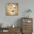 New Square Wall Clock Modern Fashion Light Luxury Wall Clock Mute Living Room Bedroom Quartz Clock Oasis Select 1 28.5cm X 28.5cm