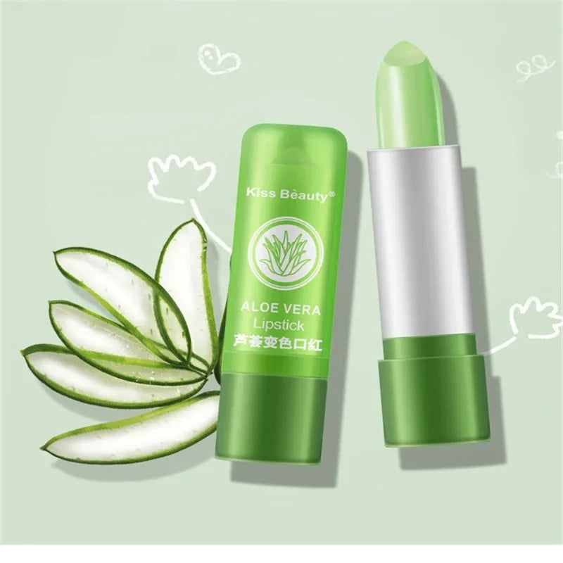 1PC Moisturizing Aloe Color Changing Lipstick Long Term Moisturizing and Moisturizing Lipstick Lip Color Lip Care Oasis Select