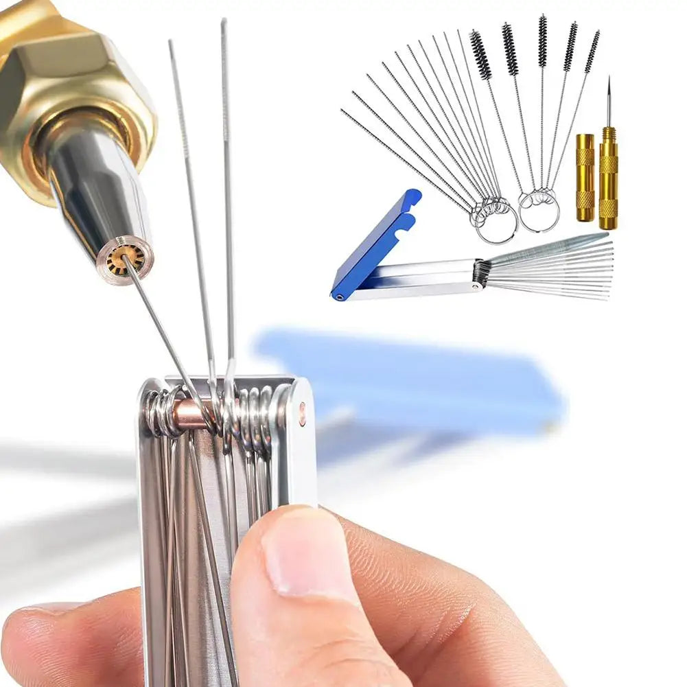 Carburetor Cleaning Tool Carbon Dirt Jet Remove Brushes Needles for Car Motorcycle Moped Scooter ATV Carb Jets Wire Cleaner Kits Oasis Select