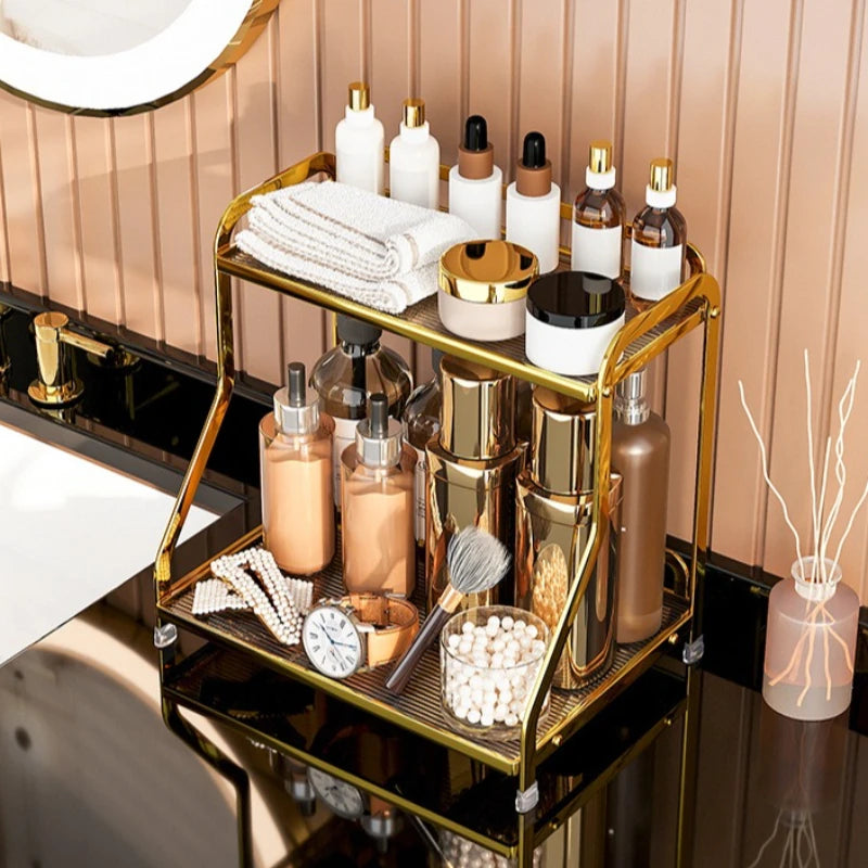 Desktop Shelf Dresser Cosmetics Storage Rack Bathroom Perfume Finishing Rack Ornament Jewelry Rack Oasis Select