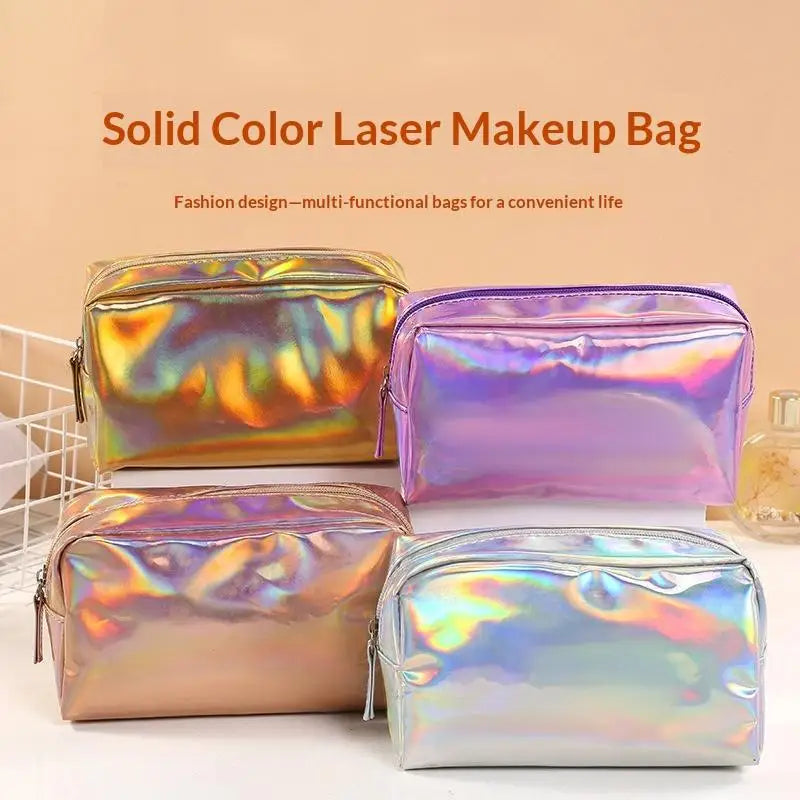 Holographic Laser Cosmetic Bag | Waterproof Travel Makeup Organizer Travel Cosmetic Bag Oasis Select