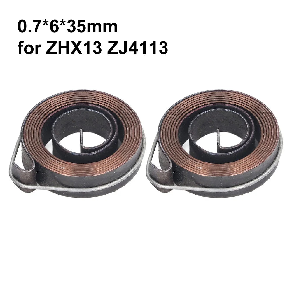2pc Drill Press Spring Feed Return Coil Spring Assembly 0.7x6x35mm Flat Spiral Coil Constant Force Springs Oasis Select
