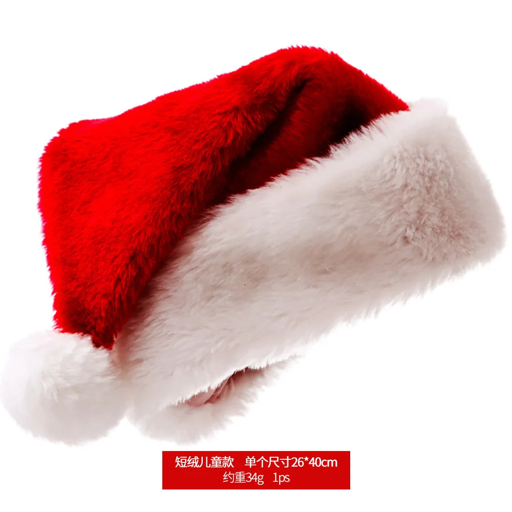 Christmas Hats: Kids Short/Long Fleece Hats, Adult Styles New Non-Woven Festival Party Decor Oasis Select Short children