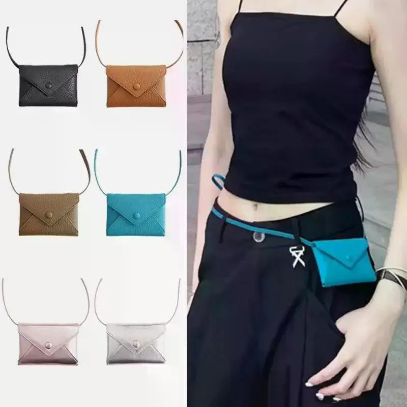 Fashion Mini Crossbody Bag Creative PU Leather Waist Bag Envelope Wallet Small Coin Bag Card Holder For Girl Gifts Oasis Select