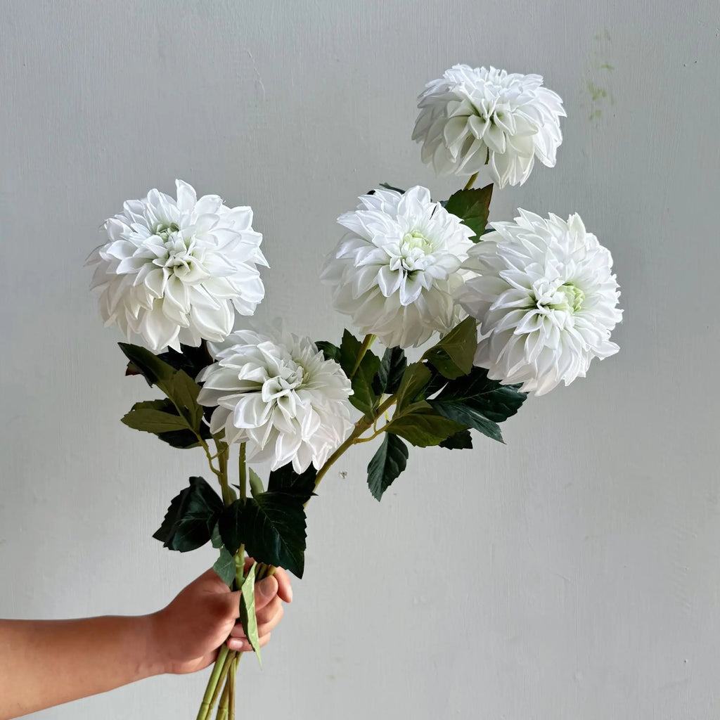 Lifelike artificial dahlia flower with 1 heads long branch silk flower for home wedding decor birthday party bedroom Decoration Oasis Select