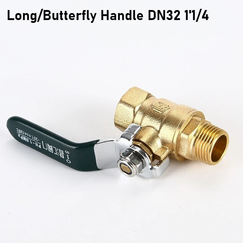 Brass valve with inner and outer teeth pneumatic ball valve all copper high-pressure copper full bore water treatment switch Oasis Select DN32 1 1 4 1pcs