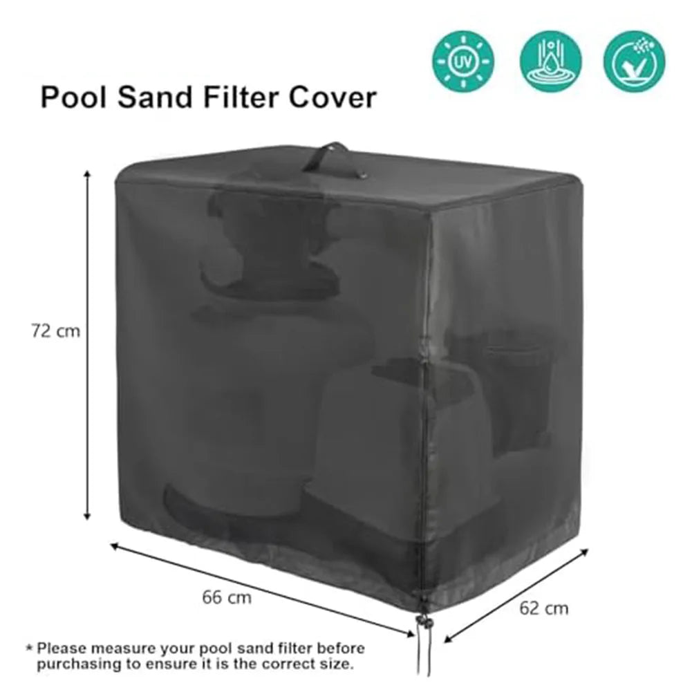Waterproof Sand Filter Cover Filter Pump Sleeve 420D Oxford Cloth Cover For Intex For Krystal Clear Pool Pump Oasis Select 66x62x72CM