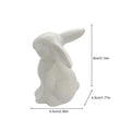 Easter Bunny Ceramics Figurines Porcelain Holiday Rabbit Decoration Sculpture Easter Bunny Sculpture Desk Ornament for Dining Oasis Select B