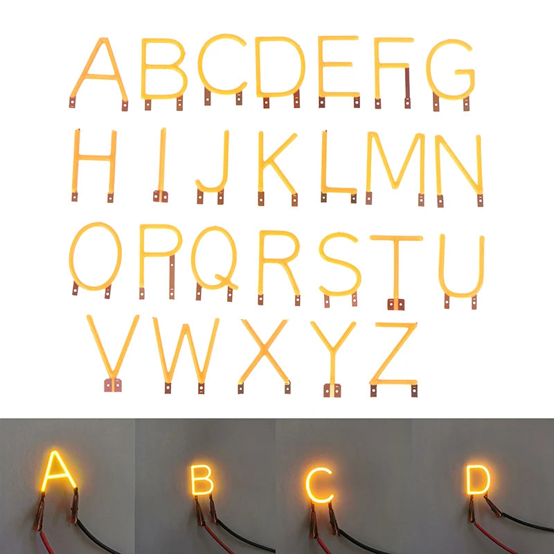 DIY COB LED Filament Decorative English Letter Lighting Party Light DC3V Light Emitting Diode Filament Oasis Select