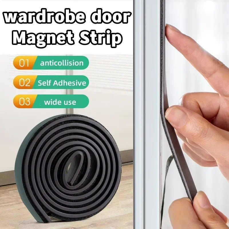 5M Strong Flexible Magnet Strip Self Adhesive Magnetic Tape Door Screen Window Wardrobe Rubber Magnetic Stripe for Home Hardware Oasis Select