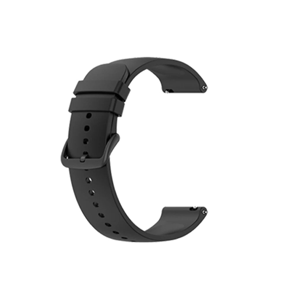 Silicone Watch Band for Amazfit Bip U/S, GTR & Samsung 20/22mm Smartwatch Band Oasis Select black 20mm width strap