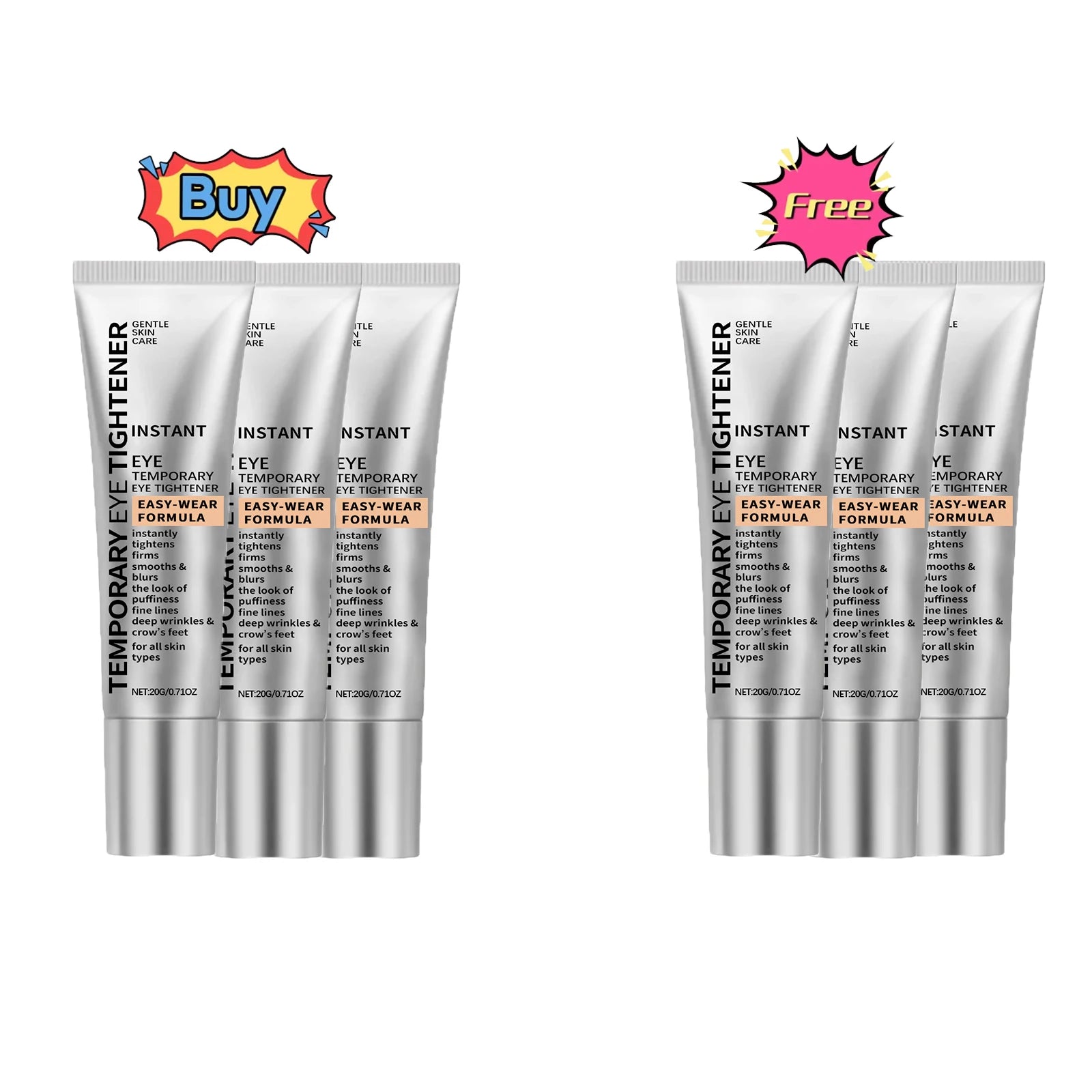 Temporary Eye Tightener Eye Lift Firming Under Eye Smoothing Reduce Puffiness Refine Contour Lightweight Quick Effect Daily Oasis Select Buy 3 Get 3 Free