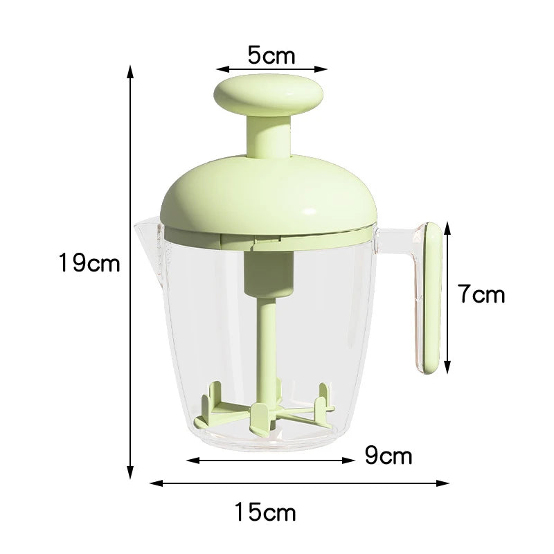Egg Beater Hand Mixer Semi-Automatic Egg Whisk Milk Frother Handheld Egg Mixer Manual Press-type To Beat Egg Whites Baking Tool Oasis Select Green