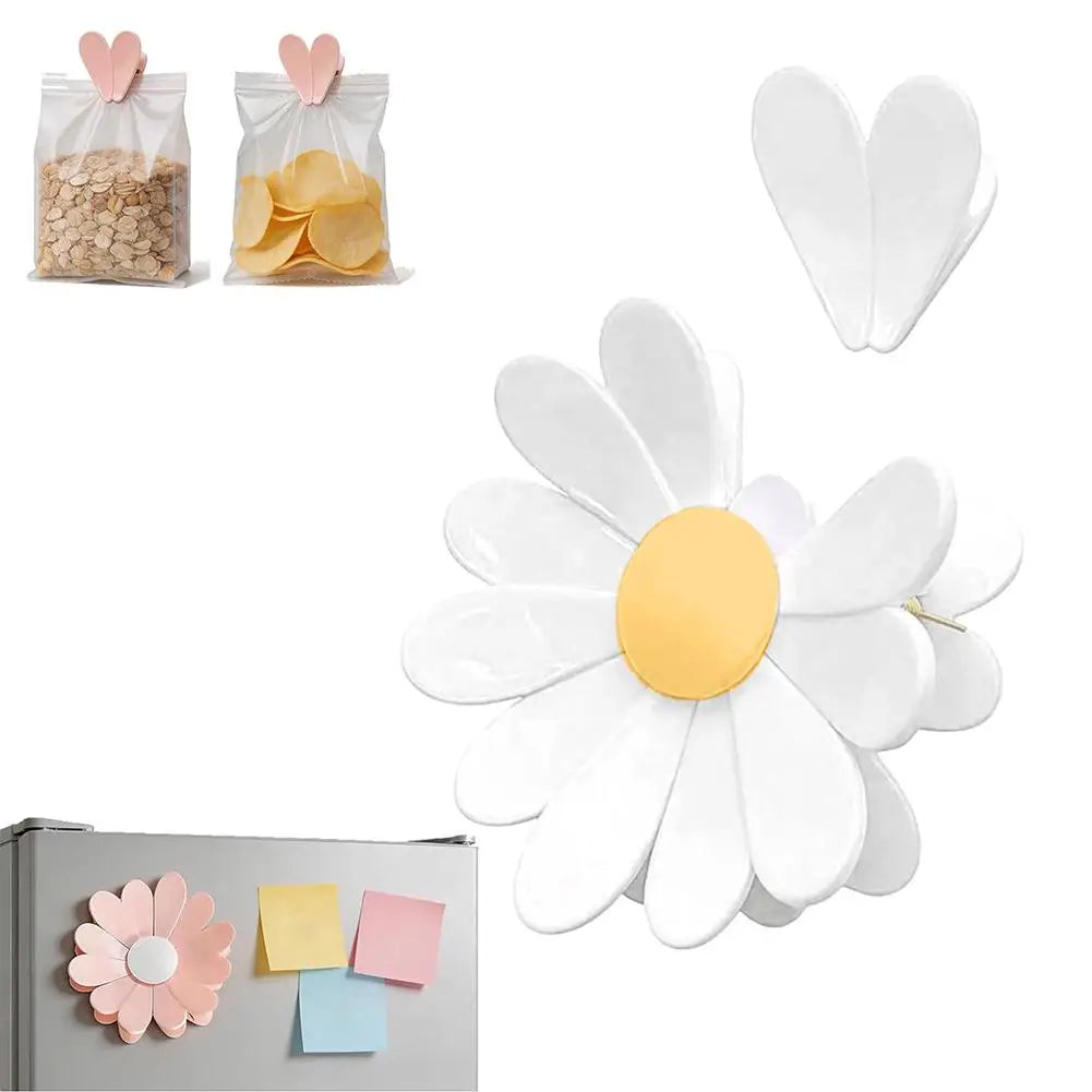 Magnetic Daisy Flower Bag Clips – 6 Petal Food Sealer