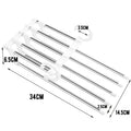 Pants Hanger Clothes Hangers Tongs Clothes Rack Hangers Stainless Steel Folding Pant Rack Tie Hanger Bedroom Closet Organizer Oasis Select white