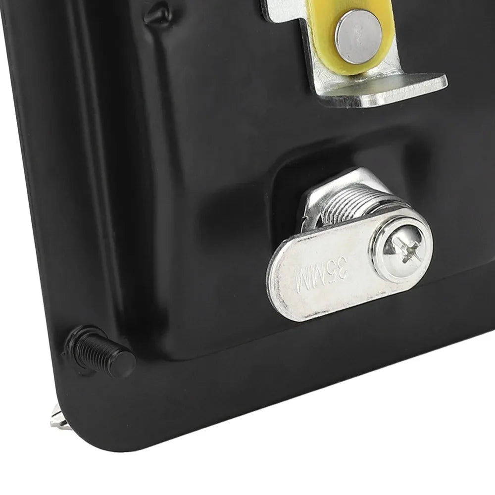141*109mm Generator Panel Lock with Keys 4-Corner Mounting Square Panel Lock Black Stainless Steel Silent Unit Lock Oasis Select