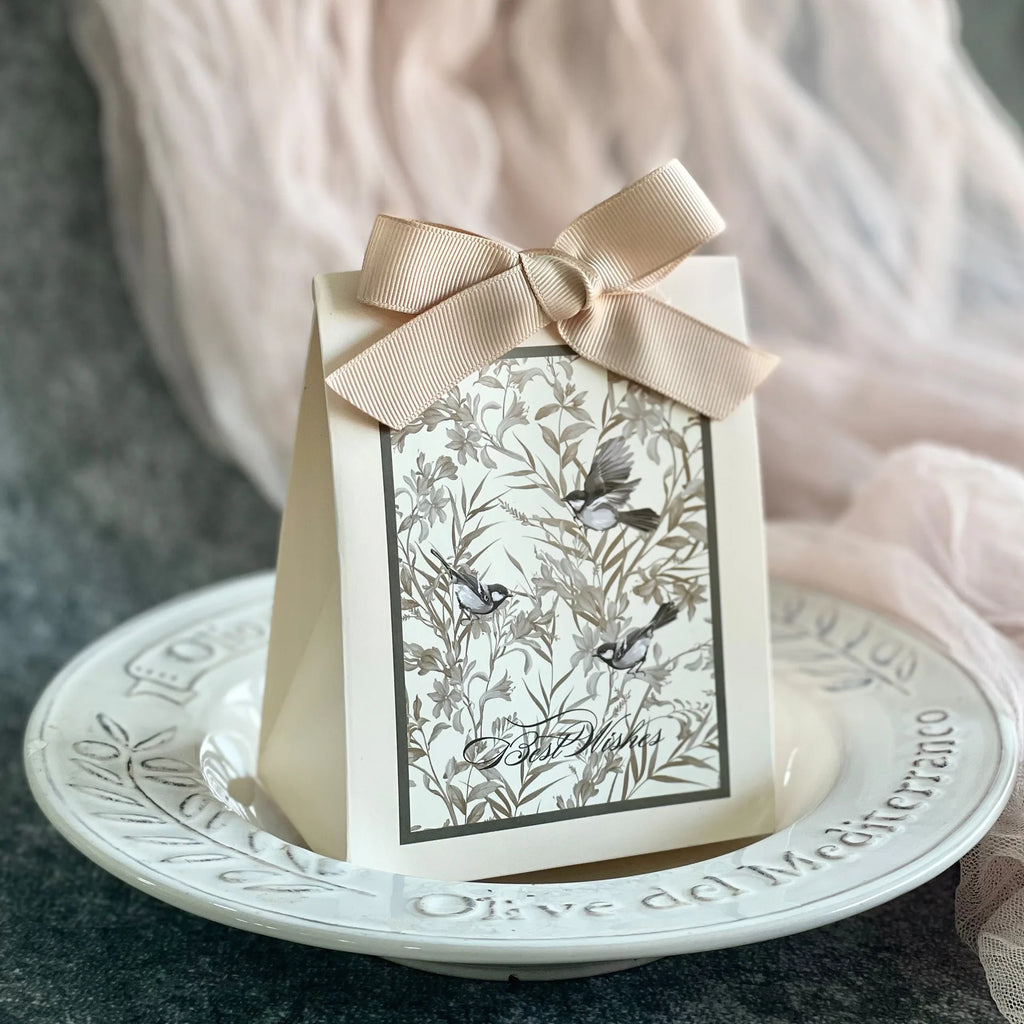 Flowers Birds And Forest Wedding Candy Box With Wooden Ring DIY Favors Birthday Party Jelwery Gift Packing Box Empty Paper Boxes Oasis Select Champagne 2 Other