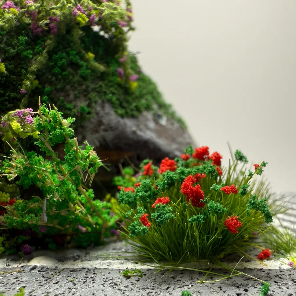Grass Tufts Static Scenery Model Sand Table Building Layout Flower Cluster Landscape Wargame Miniature Garden Decor Oasis Select