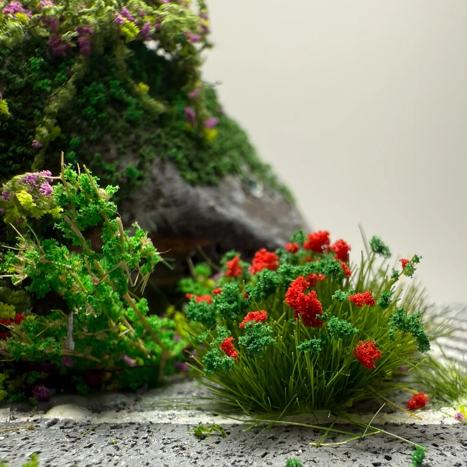Grass Tufts Static Scenery Model Sand Table Building Layout Flower Cluster Landscape Wargame Miniature Garden Decor Oasis Select