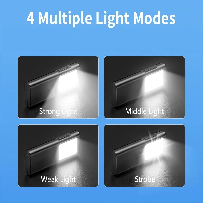 EDC Flashlight Keychain Light Super Bright With Pen Clip Mini LED Flashlight USB C Charging Port Emergency Work Camping Light Oasis Select