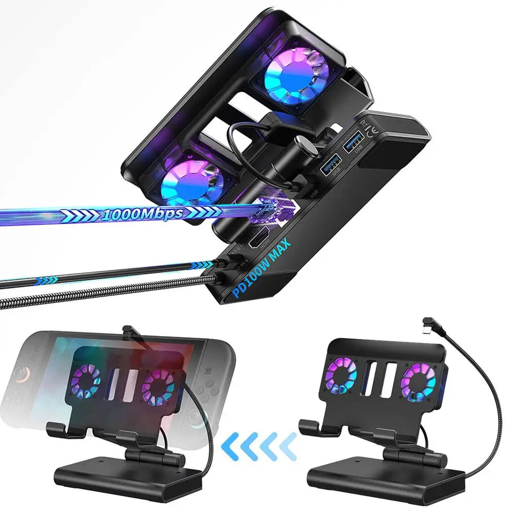 6-in-1 Nintendo Switch 2 Dock – 4K@144Hz & 100W PD Charging