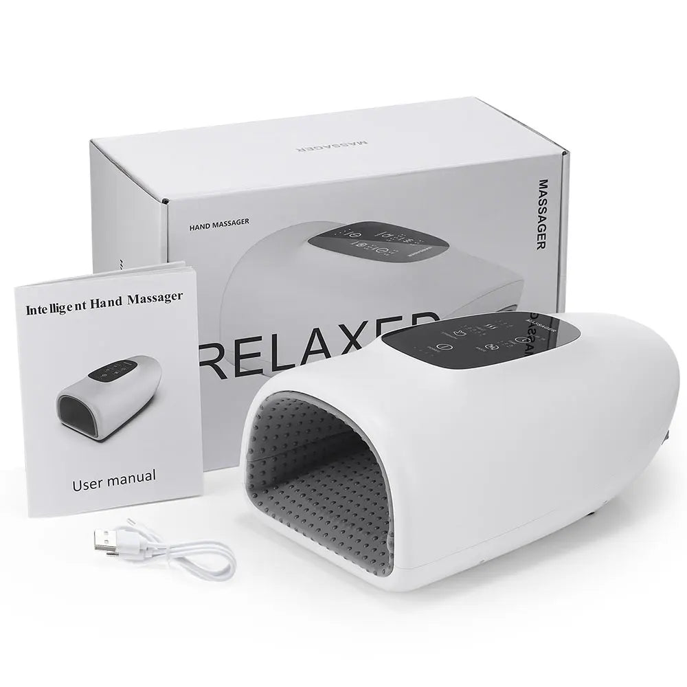 Electric Airbag Hand Massager – Heat, 3 Modes & Kneading