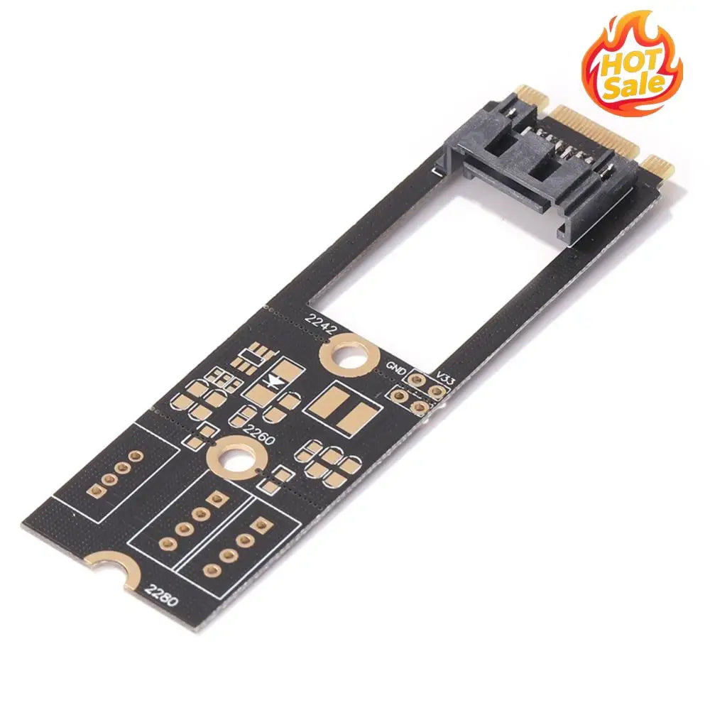 M.2 NGFF to SATA3.0 7PIN Adapter Card M.2 NGFF to SATA3.0 7 Pin Converter Adapter Board Card for 2242 2260 2280 SDD Connector Oasis Select