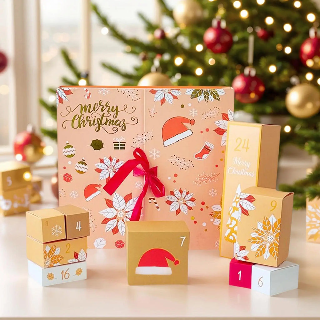 Christmas Advent Box 2025 Countdown Calendar Box to Fill 24-Grid Holiday Case for Festival Birthday Kids Adults Stocking Candy Oasis Select