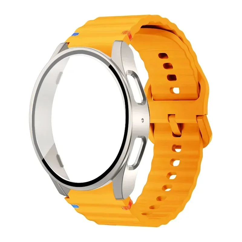 Silicone Case + Strap for Samsung Galaxy Watch 7/6/5/4 40 44mm Watch Band & Case Oasis Select