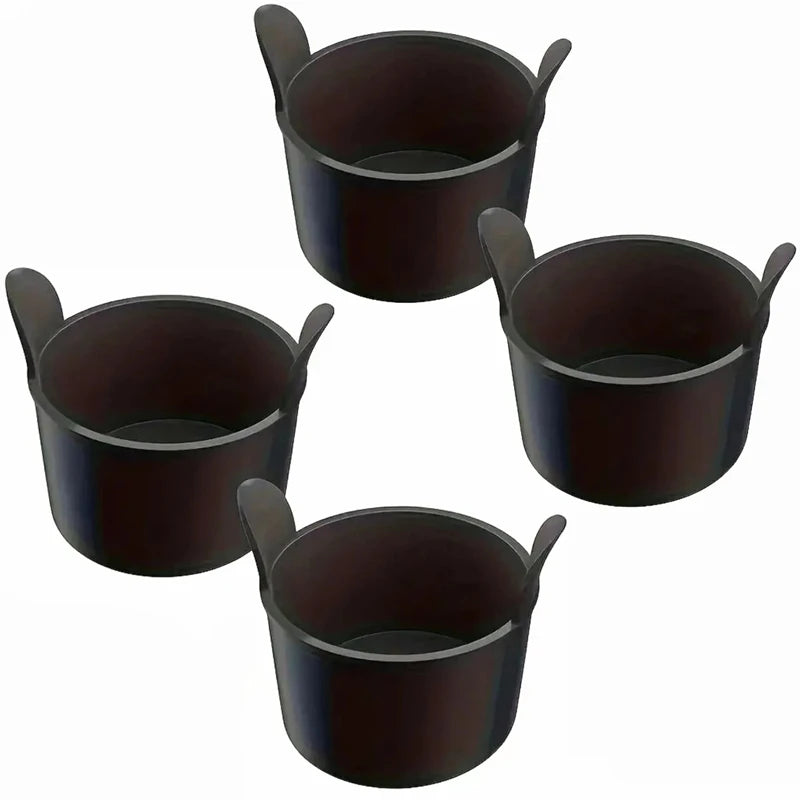 4pcs Air Fryer Silicone Egg Poacher Cups Silicone Egg Cooker Mold Baking Custard Tart Pie Cake Desserts Maker Silicone Basket Oasis Select black