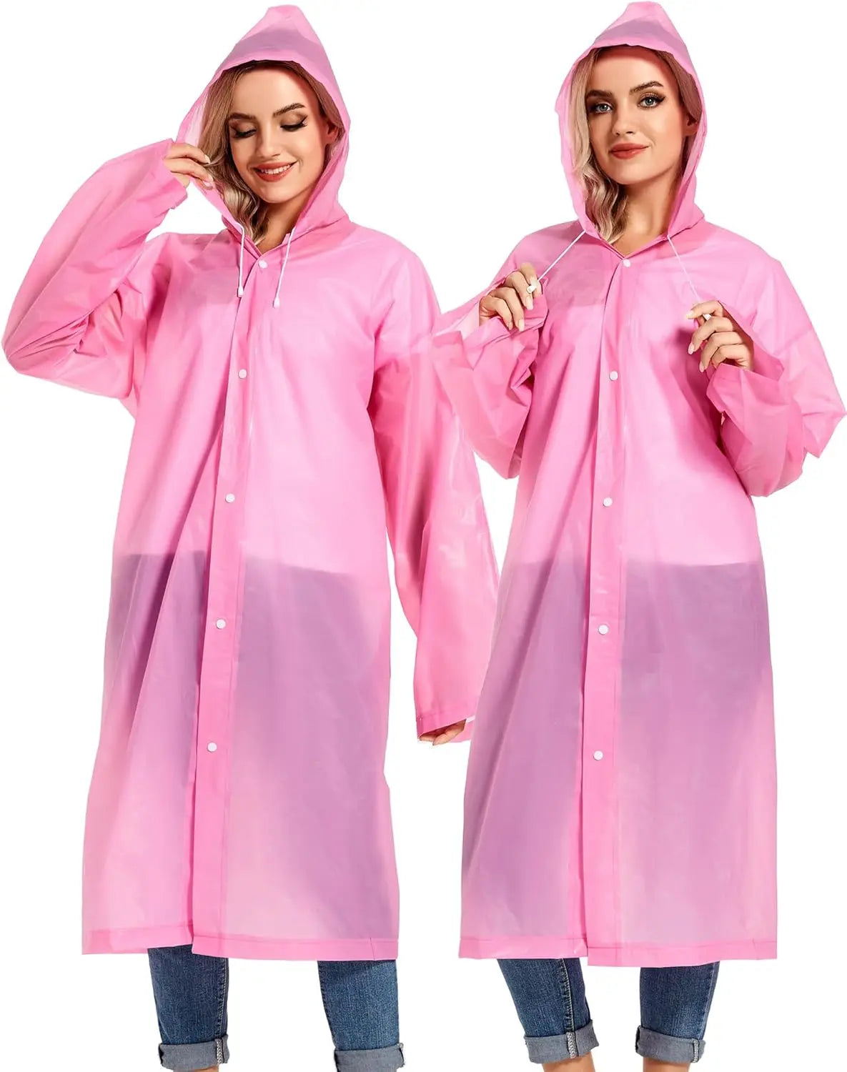Waterproof Raincoat Outdoor Hiking Portable Adult Poncho Raincoat Emergency Anti-rain coat 2024 New fashion coloful choice Oasis Select pink 1pc