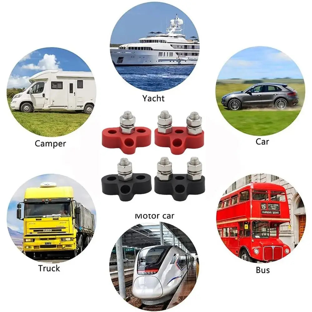 For Car Truck RV Boat Bus Bar Terminal Block Battery Power Stud Junction M6 M8 Bus Bar Heavy Duty Power Distribution Stud Oasis Select