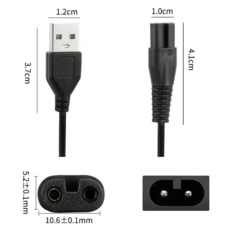 Charger Cable Compatible with Meridian Grooming Electric Shaver Trimmer Replacement Charging Cable Power Cord Supply Adapter Oasis Select