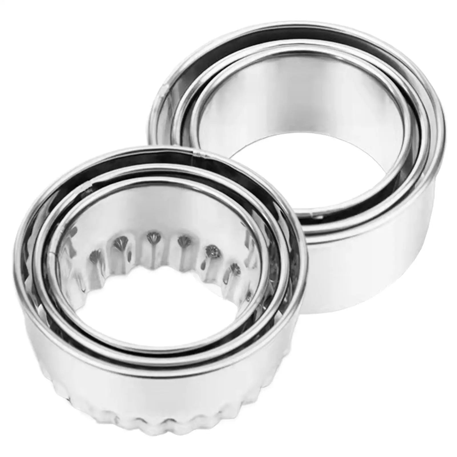 Round Mousse Mold Stainless Steel Reusable Biscuits Cookie Cutter DIY Pastry Baking Circle Ring Mold Baking Tool Bakeware Oasis Select