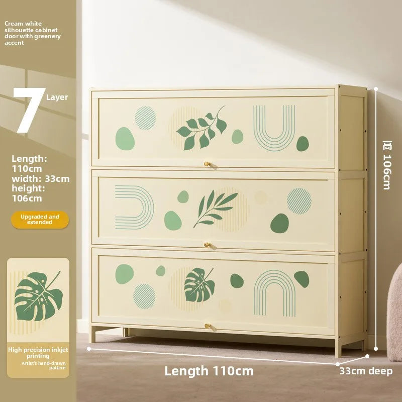 Household shoe cabinet against the wall, dust cabinet, floor storage cabinet, locker, simple shoe rack, storage cabinet Oasis Select Seven floors 110