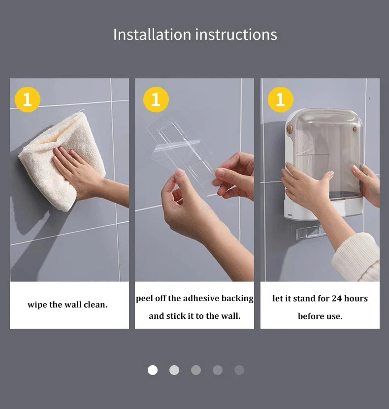 No-Drill Wall-Mounted Disposable Cup Dispenser | Dustproof Holder