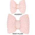 Cartoon Bowknot Neck Pillow Car Headrest Lumbar Support Soft Pink Car Waist Pillow Car Interior Decoration Cute Cushion Oasis Select 1 SET