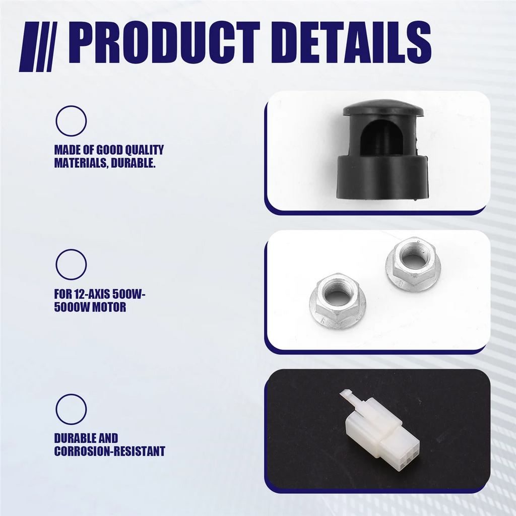 E-Bike Electric Bicycle Hub Motor Axle M12 Front Lock Nut /Lock Washer /Spacer /Nut Cover with 12mm Shaft Oasis Select