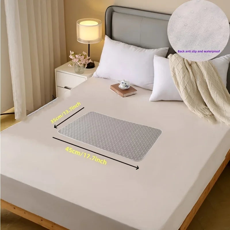 Leak-Proof Washable Incontinence Pad - Counter-slip Non-Woven Fabric Bed Mat for Seniors, Pets, Menstruation & Home Use Oasis Select c35x45cm