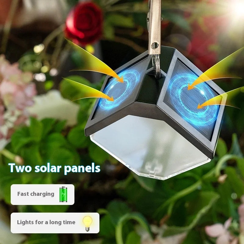 Solar-powered Ice Brick Chandelier, Outdoor Decorative Villa Hanging Lamp, Garden Light-controlled Sensor Atmosphere Garden Lamp Oasis Select