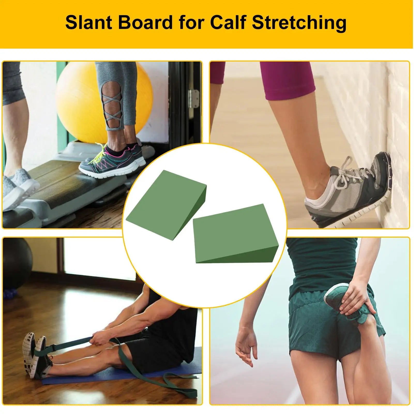1Pairs Yoga Wedge Blocks EVA Foam Yoga Wedge Stretch Slant Boards Exercise Yoga Block Pilates Wedge Squats Fitness Accessories Oasis Select