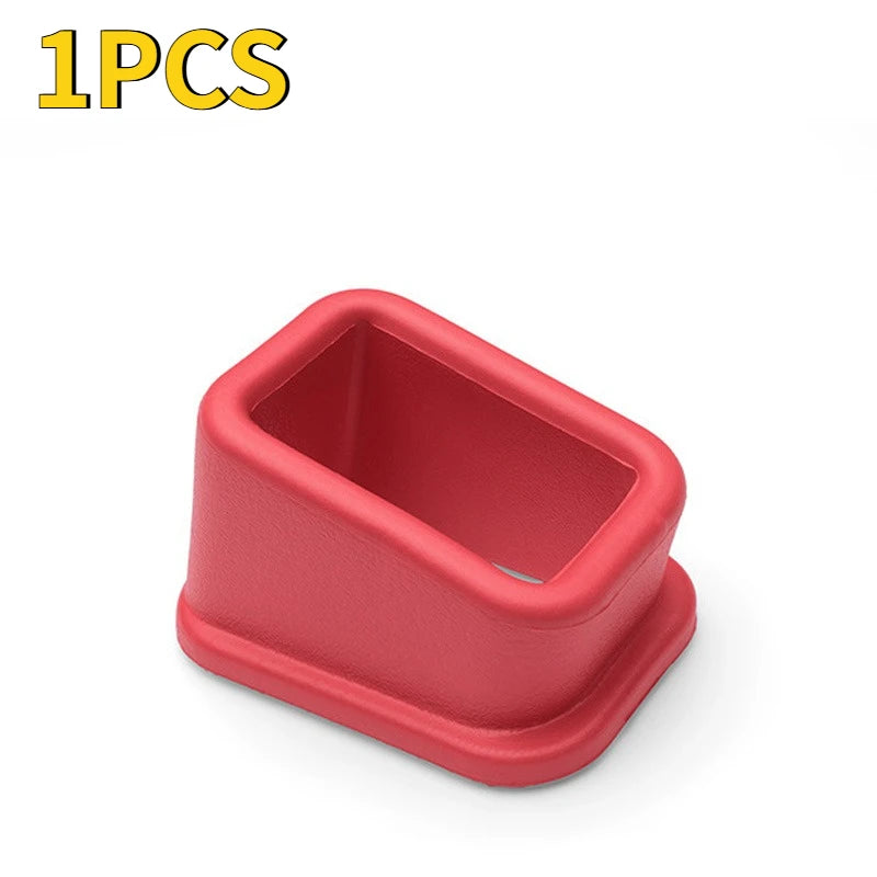 Anti-Slip Silicone Holder 1/2/4PCS Car Seat Belt Slot Fixer Safety Belts Lock Buckle Fixing Auto Interior Decorative Accessories Oasis Select 1PC red