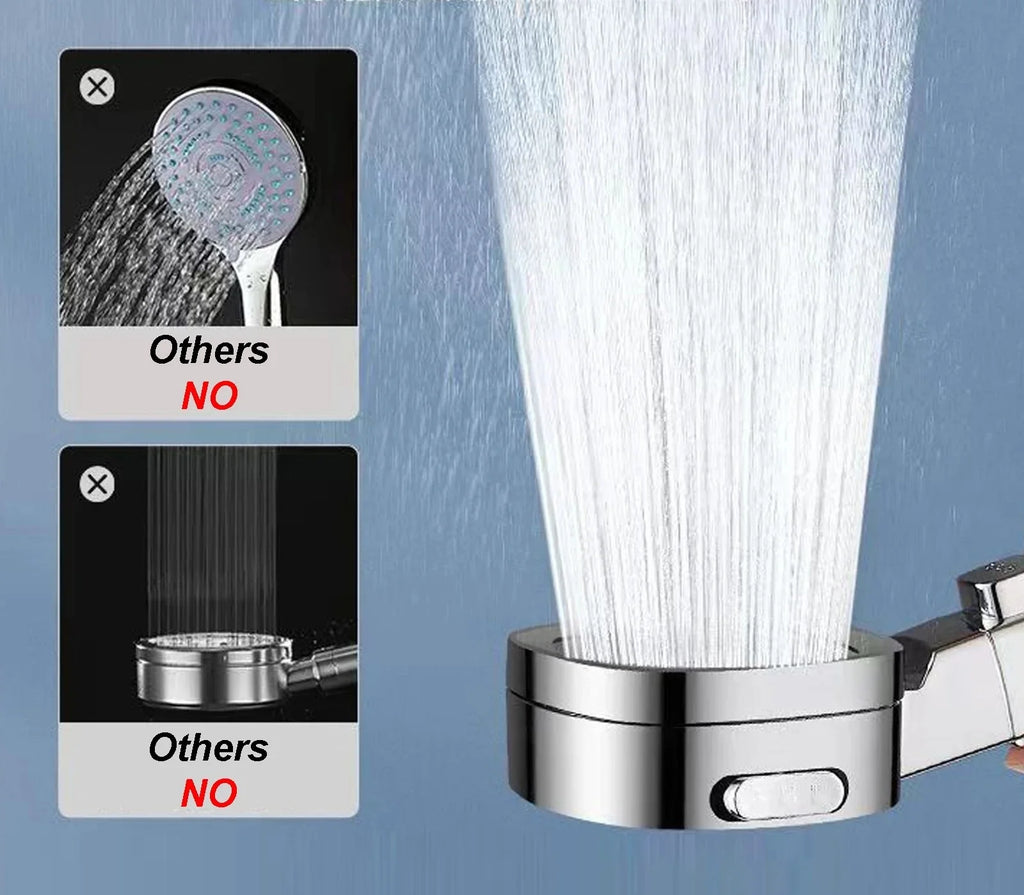 New 4 Mode High Pressure Shower Head With Switch On Off Button Sprayer Water Saving Adjustable Shower Nozzle Filter For Bathroom Oasis Select