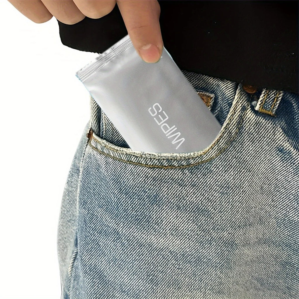 20pcs individually wrapped wipes, disposable, portable wipes, travel, camping, fitness, toilet Oasis Select