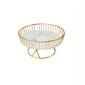 Light Luxury Fruit Plate, Creative Living Room Home Fruit Basket Afternoon Tea Candy Dessert Stand Snack Tray,Party Supplies Oasis Select White tray S